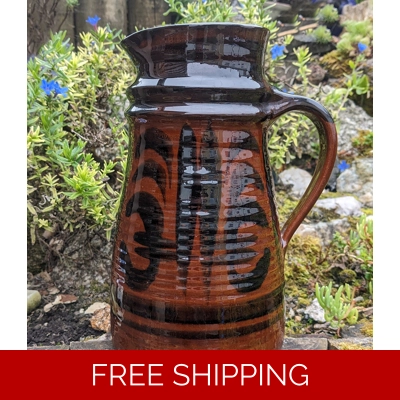 Ginnie Bamford | Large Pottery Jug - Studio Ceramics Cornwall